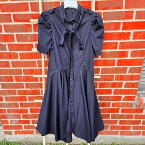 NWOT GARY GRAHAM 422 Black Cotton Shirt Dress Small